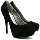 LADIES BLACK SUEDE STYLE PLATFORM HEEL COURT SHOES SZ 7 41rUgSAtnzL. SL160 LADIES BLACK SUEDE STYLE PLATFORM HEEL COURT SHOES SZ 7