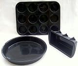 Review WellBake® Silicone Cookware 201084 / WellBake® Professional 3 Piece Starter Set: 1 x 12 Bun, 1 x 2lb Loaf Dish, 1 x 10