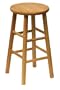 Winsome Wood 24-Inch Beveled Seat Barstool with Natural Finish, Set of 2