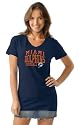 Miami Dolphins Women's Tri Blend V Neck T-Shirt- by Alyssa Milano