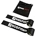 WODFitters Floss Bands for Compression Tack & Flossing, Mobility & Recovery WODs - 2 Pack with Carrying Case (Regular Strength - Black with Logo, 2 Pack)