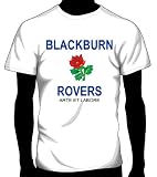 Blackburn Rovers Basic Logo Soccer Tee, Adult X-Large - White