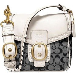 Coach Bleecker Signature Large Flap Bag Tote 11585 Denim