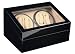 Brand New Black Wood (4) + 6 Automatic Watch Winder Box/case