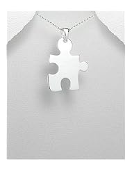Jigsaw Pendant Necklace In 92.5 Sterling Silver