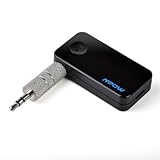 Mpow® Tragbare Drahtlos Bluetooth 3.0 Audio Musik Streaming Empfänger Adapter Audiogeräte für KFZ Auto Lautsprechersystem mit Stereo 3.5 mm Aux Input Jack - Schwarz