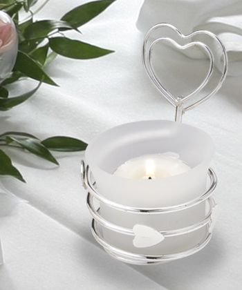 Heart Design Candle Holder Wedding Favors, 20