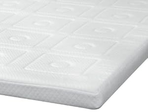 SensorPedic 3-Inch Luxury Memory Foam Mattress Topper, White, Queen from SensorPedic
