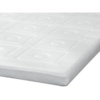 SensorPedic 3-Inch Luxury Memory Foam Mattress Topper, White, Queen