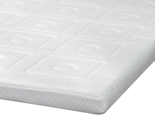 SensorPedic 3-Inch Luxury Memory Foam Mattress Topper, White, Queen On Sale