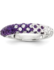 Sterling Silver Swarovski Elements Manhattan Spirit Domed Ring