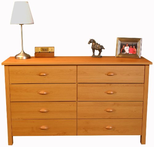 Venture Horizon 8 Drawer Low Boy Nouvelle - Oak