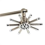 UPC 019934024013 product image for Pegasus Wagon Wheel 1-Spray Showerhead with 10 Bars in Brushed Nickel (S1110807B | upcitemdb.com