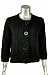 Cynthia by Cynthia Steffe 3/4 Sleeve Wool Knit Cardigan Large Black