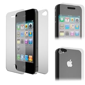 Accessory Village Full Body Front & Back Invisible LCD Screen Scratch Protector Shield For Apple iPhone 4S / 4 / 4G / HD 16GB / 32GB