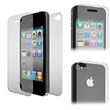 Accessory Village Full Body Front & Back Invisible LCD Screen Scratch Protector Shield For Apple iPhone 4S / 4 / 4G / HD 16GB / 32GB