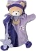 Purple Bear and Butterfly Hand Puppet 25cm