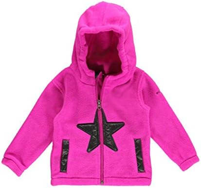 Columbia Baby-Girls Infant Star Bright Fleece Full Zip Hoodie, Groovy Pink/Black, 18-24 Months