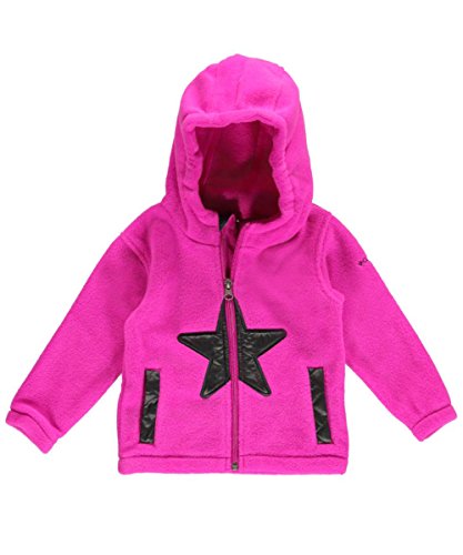 Columbia Baby-Girls Infant Star Bright Fleece Full Zip Hoodie, Groovy Pink/Black, 18-24 Months