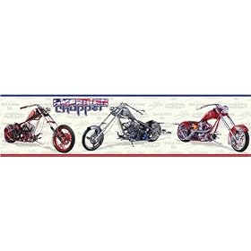 christmas border paper: Buy American Chopper Motorcycle Peel &amp; Stick ...