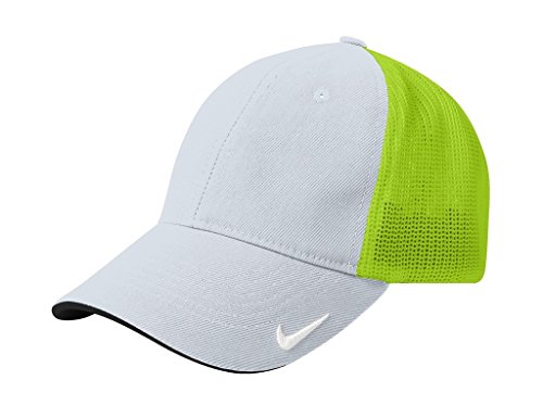 Nike Golf Mesh Back Cap, Medium/Large, Gray-Neon