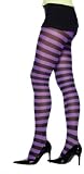 ADULT STRIPED TIGHTS ( PURPLE & BLACK)