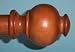 Button Wood Finial in Estate Oak finish for a 1-3/8" dowel rod - 2/pack [CAPITOL CITY LUMBER]