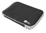 Duragadget Black Premium durable water resistant neoprene black laptop sleeve dual zip pouch carry case with ultimate protection for Apple 13.3