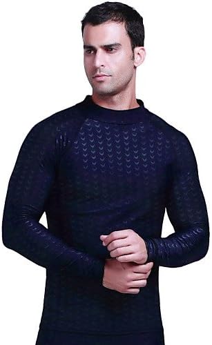 UPF50+ Sun Protection Long Sleeve Swimwear Men Rash Guards Surf Snorkelling Scuba Shirts SBART-702 , blue-l , blue-l