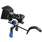 ePhoto Shoulder Rig DSLR Camera Rig Support Steady Rig Follow Focus Matte box Kit for Canon Nikon Panasonic by ePhotoInc RL02MBSET