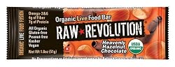Raw Revolution Organic Live Food Bars, Heavenly Hazelnut Chocolate, 1.8-Ounce Bars (Pack of 12)