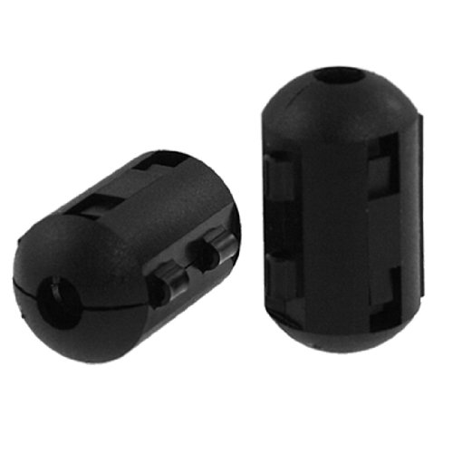 6 Pcs Clip On EMI RFI Noise Ferrite Core Filter for 5mm Cable