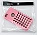 Unique Hole Design TPU Silicone Gel Case Cover for iPhone 5C (Pink)
