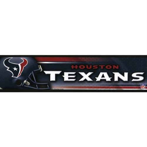 Houston Texans - Helmet & Name Bumper Sticker
