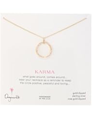 Dogeared Sparkle Little Floating Karma Mixed Metal Necklace, 18"