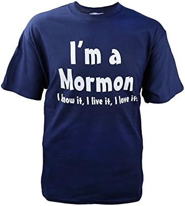 Navy I'm A Mormon LDS T-Shirt - Adult - (Small - 2XL) (Large)