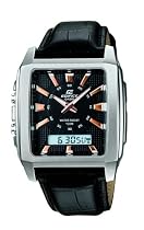Casio Edifice - EFA-130L-1AVEF - Montre Homme - Quartz Analogique et Digitale - Bracelet en Cuir Noir - Multifonctions