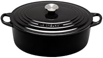 Le Creuset Cast Iron Round Casserole, Onyx, 24 cm