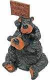 Willie Black Bears Holding Don't Feed the Bears Sign - Coin Bank - 6.5