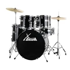 XDrum Semi (Schlagzeug Komplettset und Drumschool inkl. DVD) schwarz