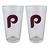 MLB Boelter Pint Glasses 2-Pack Retro Logo