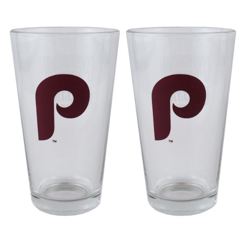 MLB Philadelphia Phillies Boelter Pint Glasses 2-Pack Retro Logo at Amazon.com