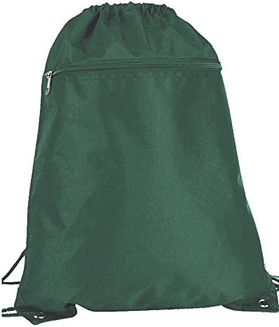 Drawstring Backpack Sack Bag and Gym tote Bag (Yellow, Blue, Black, Yellow, Pink, Navy) (Pack of 1, Green )