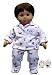 Moon and Star Print Pajamas with Matching Slippers. Fits 15" Dolls like Bitty Baby® and Bitty Twin®
