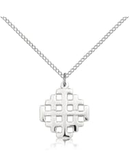 Sterling Silver Jerusalem Cross Pendant