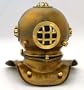 8" Mark V Brass Dive Helmet: Navy Diver Display