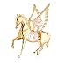 Matashi Crystal Studded Mythical Flying Winged Pegasus Horse Hanging Christmas Tree Ornament Figurine, Gift Boxed with Storage Pouch, Holiday Decoration