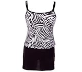 It Figures! Hip Hider Collection Mini Zebra Skirtini Swimsuit RETAIL VALUE $118