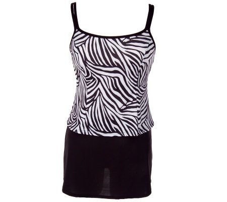 It Figures! Hip Hider Collection Mini Zebra Skirtini Swimsuit RETAIL VALUE $118
