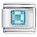 Jewelry : March Aquamarine Birthstone Italian Charms Bracelet Link